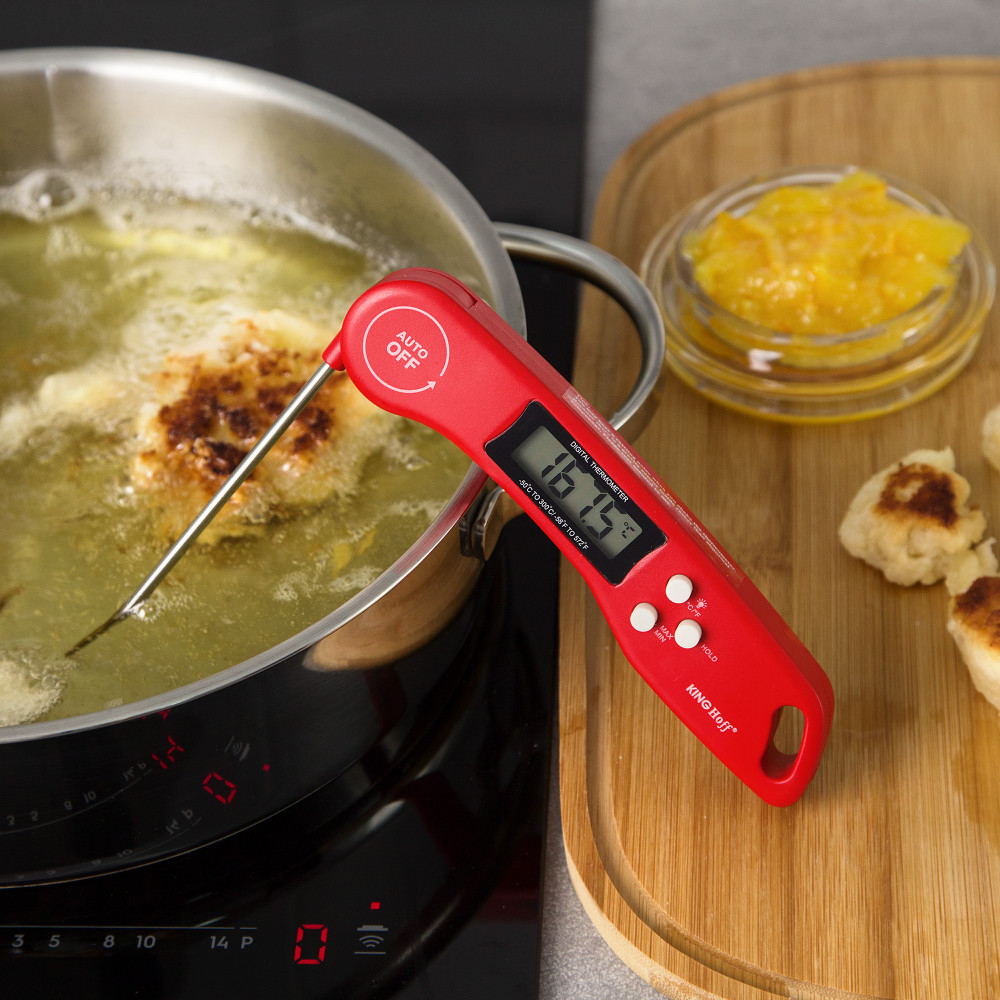 Elektroniczny termometr kuchenny, czerwony KingHoff