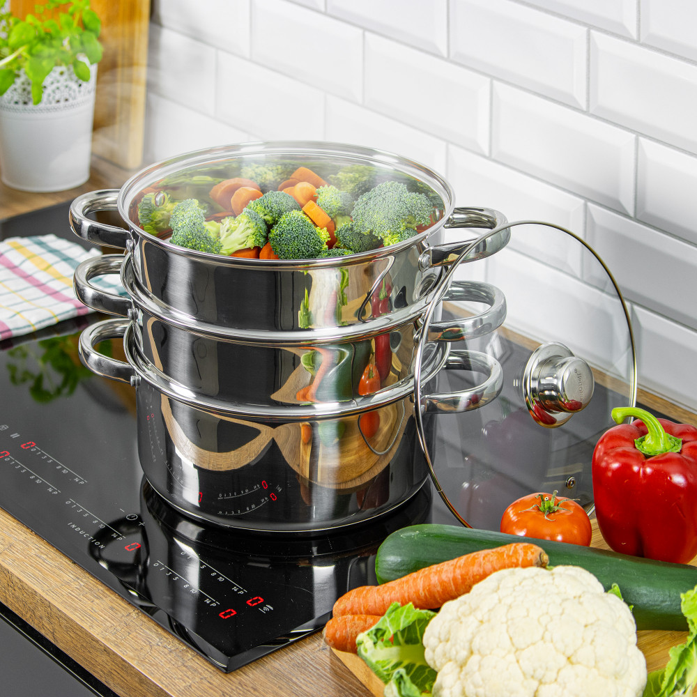 Zestaw do gotowania na parze 4 elementy, Ø22 cm 4l Kinghoff