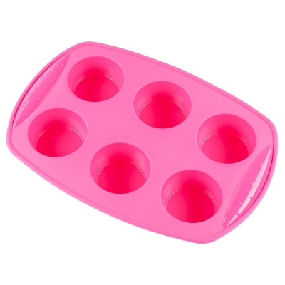 Cupcake molds, silicone 6 elements, various colors, 30x 0,7x3,3cm Kinghoff