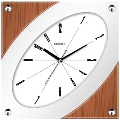 Zegar ścienny, plastik  Ø35cm, biały Kinghoff
