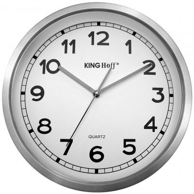 Wall clock, plastic Ø30cm, biały Kinghoff