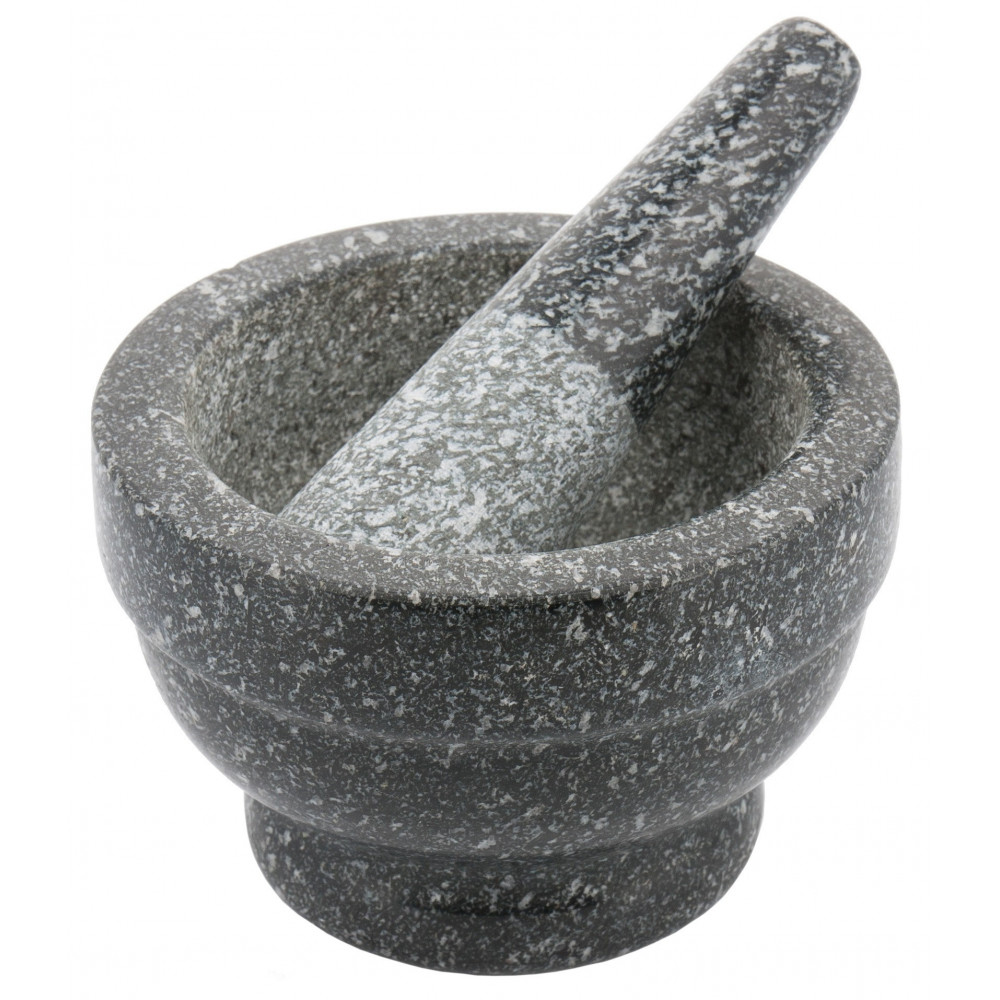 Mortar and pestle, stone, set of 2 elements, ø12x8cm Kinghoff