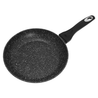 Frying pan, set of 3 pieces, aluminum, marble black Klausberg