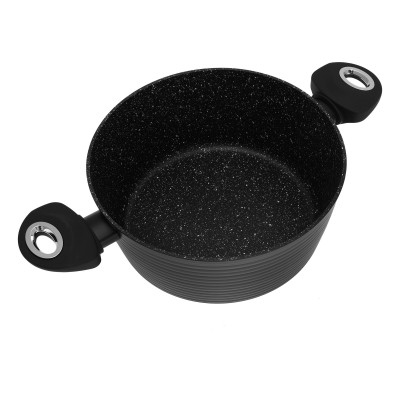 Pots, set of 12 elements, black Klausberg