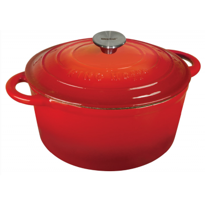 Pot, cast-iron, red, Ø21cm 2,4l KingHoff