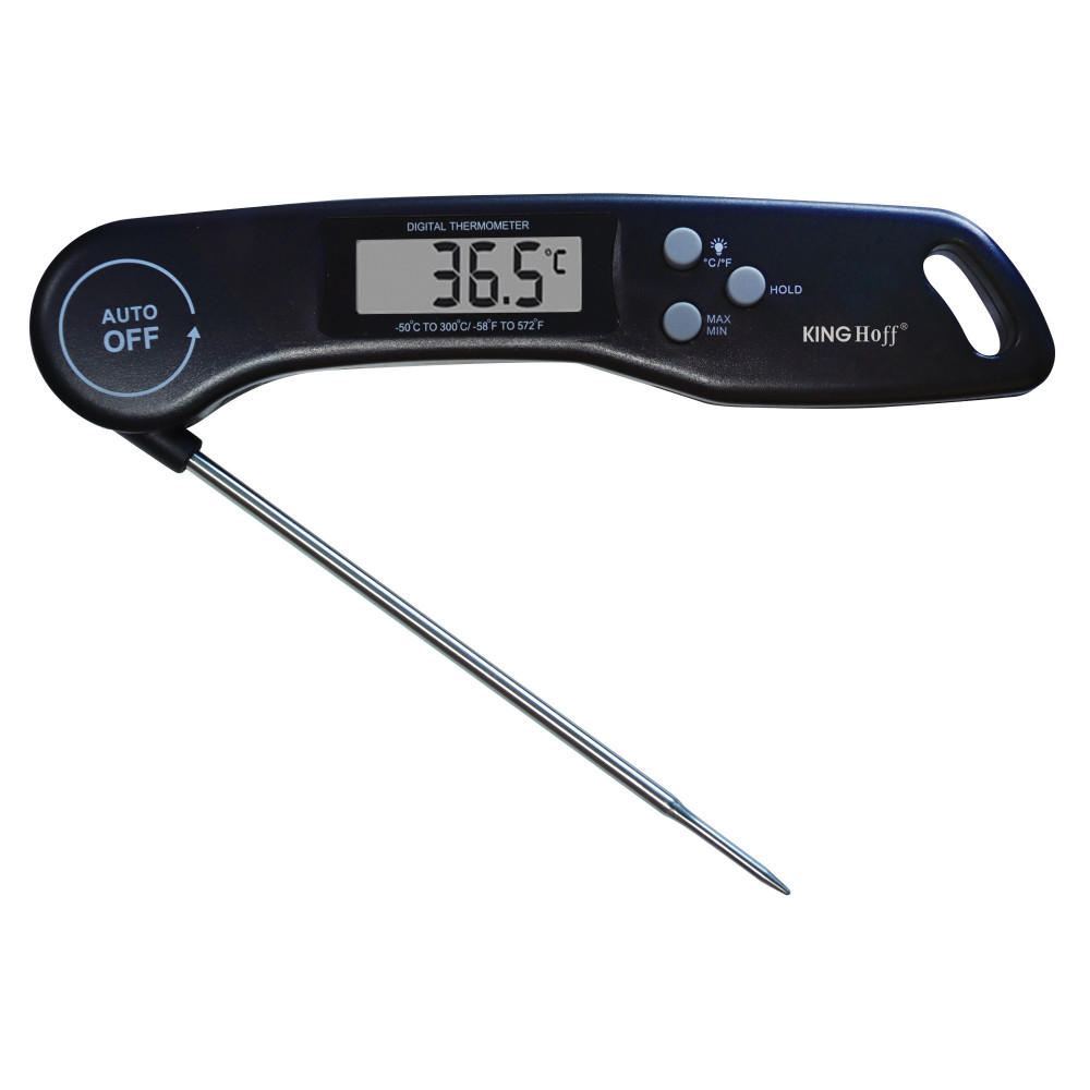 Electronic kitchen thermometer, black KINGHoff