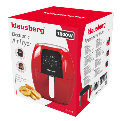 Air fryer, red, 7.7l Klausberg