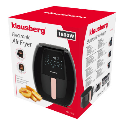 Air fryer, black-rosegold, 7.7l Klausberg