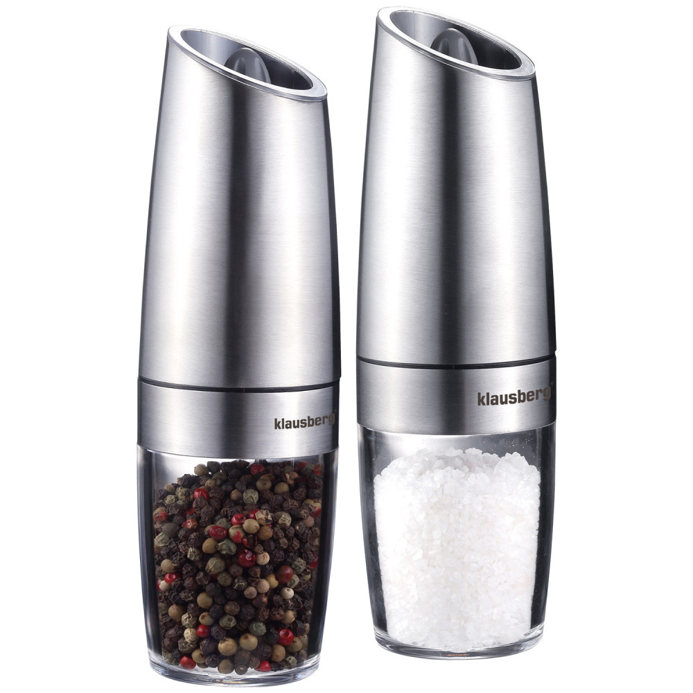 Salt and Pepper Gravity Mills, set of 2 Klausberg