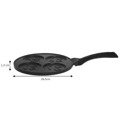 Frying pan for pancakes, aluminum, marble black, Ø26.5cm KINGHoff