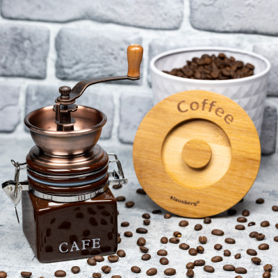 Młynek do kawy, ceramika 8x8,5x18 cm, brąz Kinghoff