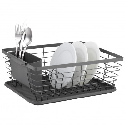 Dish dryer, steel-plastic, grey KINGHoff