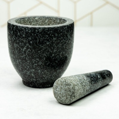 Mortar and pestle, grey, ø15,5cm, set of 2 elements KINGHoff