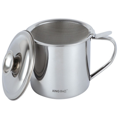 Oil container with lid and filter strainer, steel 1.2 l KINGHoff