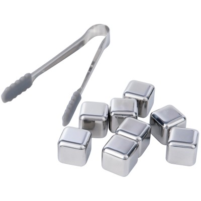 Stainless steel ice cubes with ice tong Klausberg