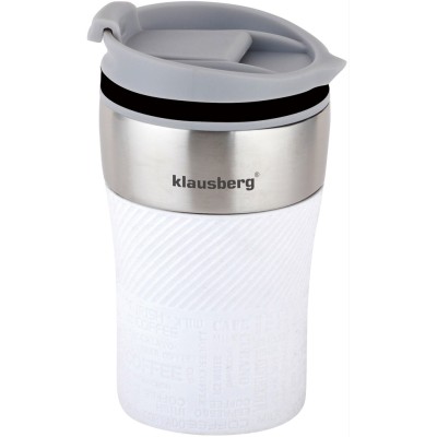 Thermal mug, white, 280ml Klausberg
