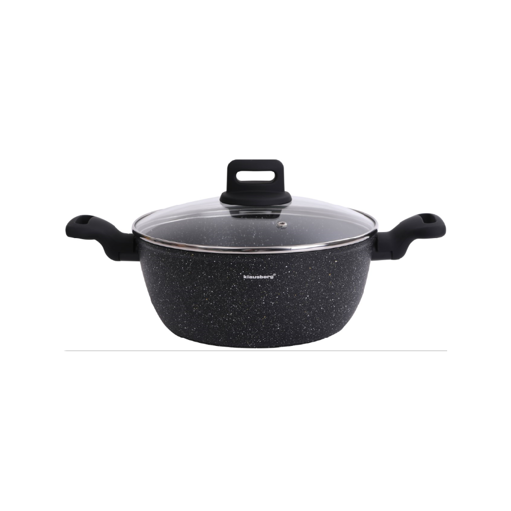 Cooking pot, marble-black color, Ø24cm, 3,79l Klausberg