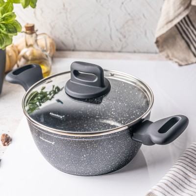 Cooking pot, marble-black color, Ø20cm, 2,36l Klausberg