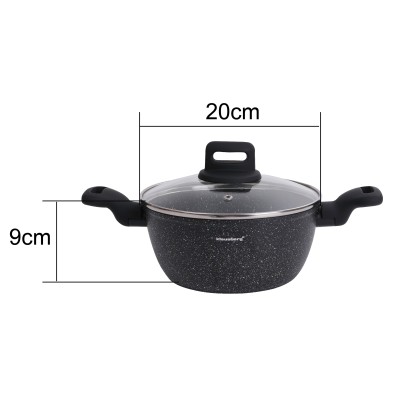 Cooking pot, marble-black color, Ø20cm, 2,36l Klausberg