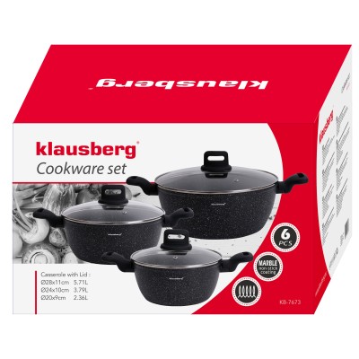 Cookware set, Ø20/24/28cm Klausberg