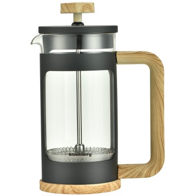 Piston coffee/tea maker, wooden, 0.35L Klausberg
