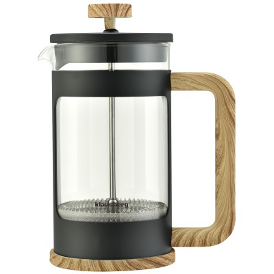 Piston coffee/tea maker, wooden, 0.60L Klausberg