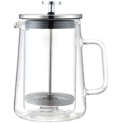 Piston coffee/tea brewer, glass, 0.60L Klausberg