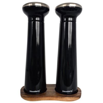 Salt and pepper mills with acacia wood stand, Klausberg