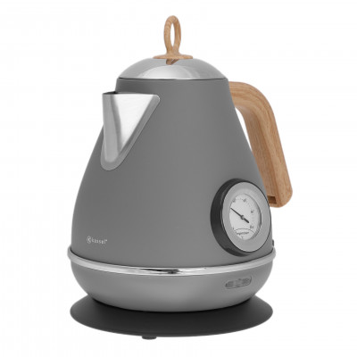 Electric kettle with thermometer, grey Kassel