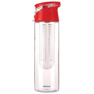 Butelka do wody z wkładem, tritan 0,8l, rózne kolory Kinghoff