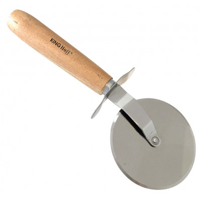 Knife for pizza, steel-bamboo, Ø9cm Kinghoff