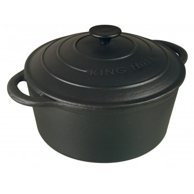 Pot, cast iron, black, Ø21cm, 2,4l Kinghoff