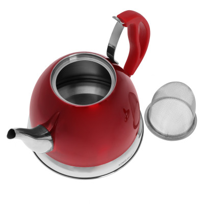Teapot with strainer, steel, various colors, 1l Kinghoff