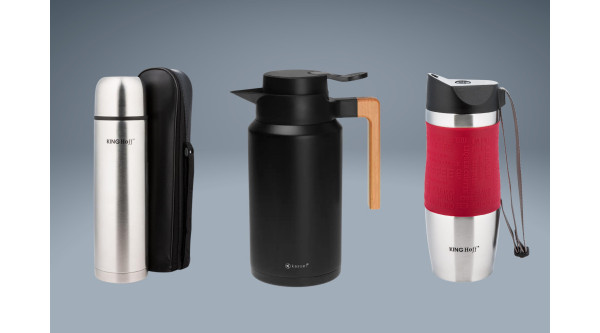 Thermal flasks and thermal mugs. Ecological and economical containers for hot and cold drinks